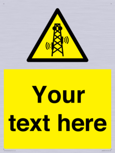 Custom warning RF radiation transmitter